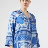 Clearance Marina Rinaldi Printed twill shirt LIGHTBLUE