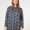 Discount Marina Rinaldi Printed twill shirt ULTRAMARINE