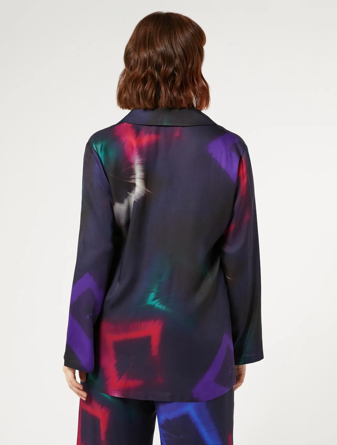 Sale Marina Rinaldi Printed twill shirt BLACK