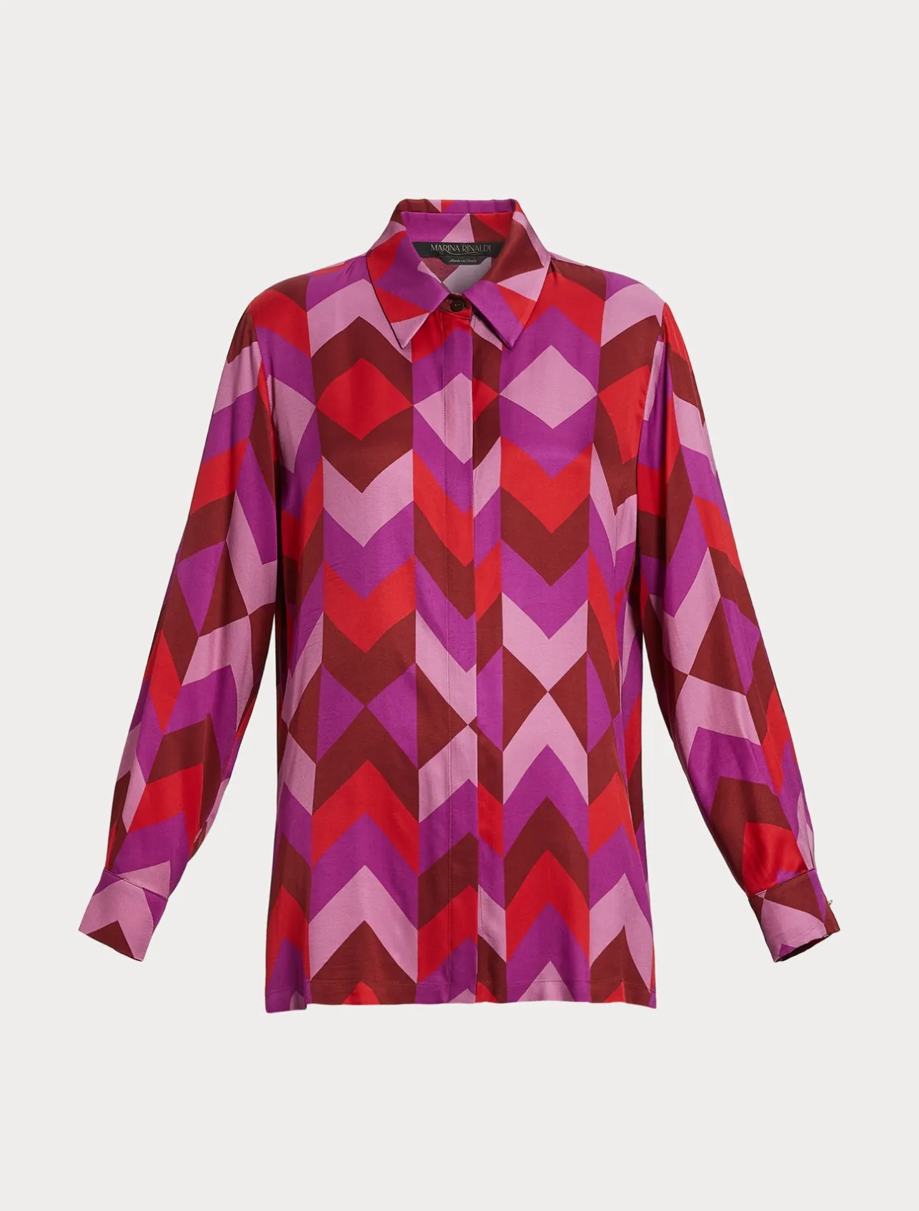 Clearance Marina Rinaldi Printed twill shirt MULTICOLOUR