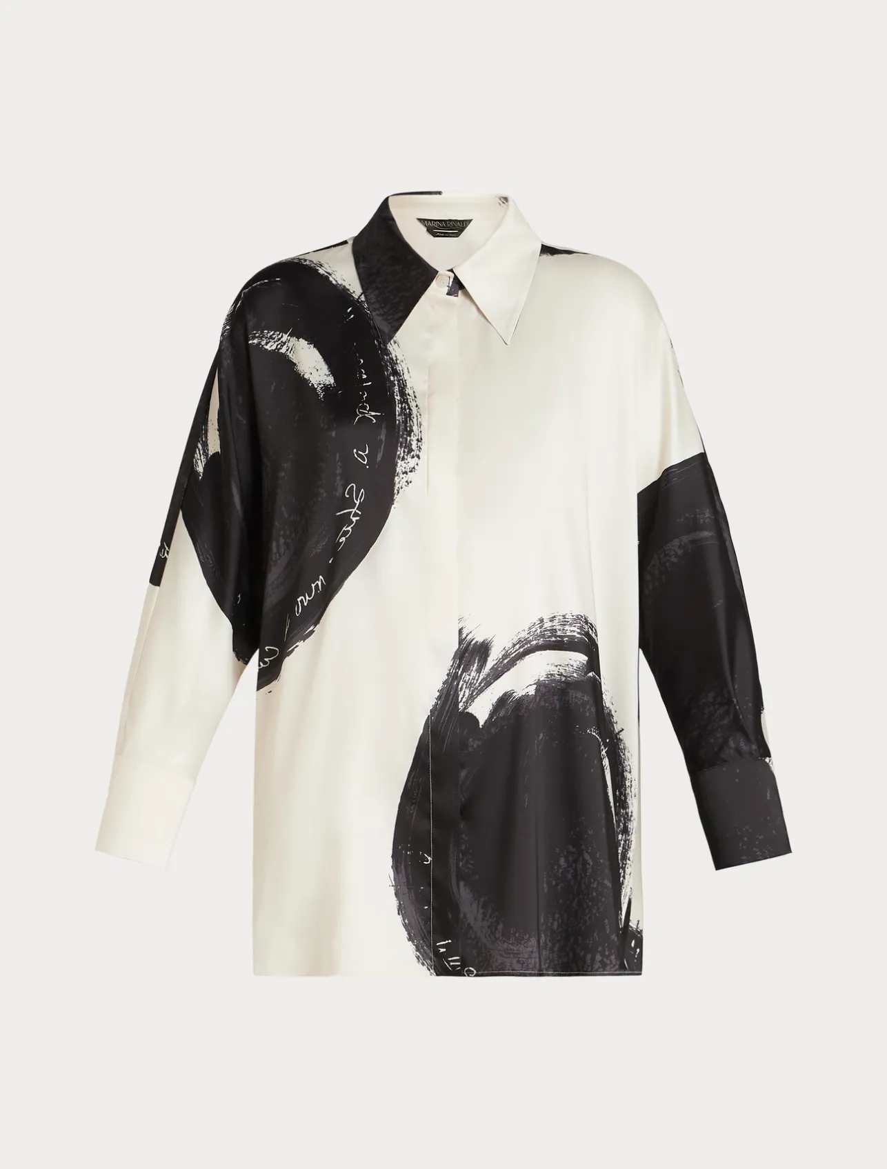 Sale Marina Rinaldi Printed twill shirt IVORY