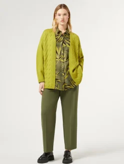 Fashion Marina Rinaldi Printed twill shirt MOSSGREEN