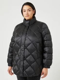 Clearance Marina Rinaldi Puffer in technical fabric BLACK