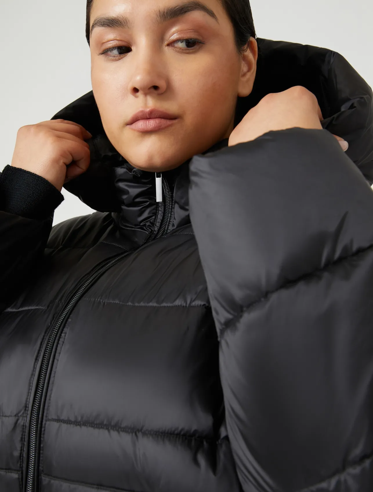 Online Marina Rinaldi Puffer in technical fabric BLACK