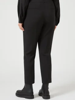 Hot Marina Rinaldi Pure wool canvas trousers BLACK