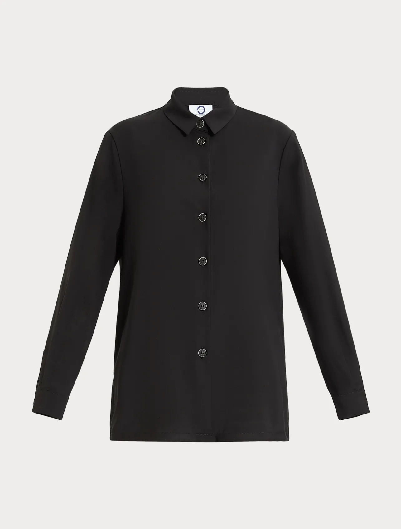Outlet Marina Rinaldi Pure wool canvas tunic BLACK
