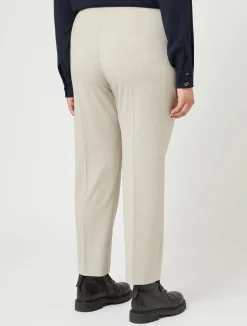 Fashion Marina Rinaldi Pure wool poplin trousers BEIGE