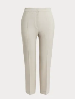 Fashion Marina Rinaldi Pure wool poplin trousers BEIGE