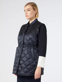 Hot Marina Rinaldi Quilted gilet MIDNIGHTBLUE