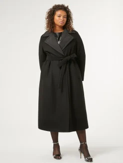 Online Marina Rinaldi Reversible long coat BLACK