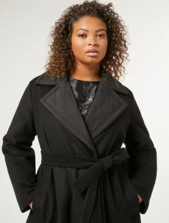 Online Marina Rinaldi Reversible long coat BLACK