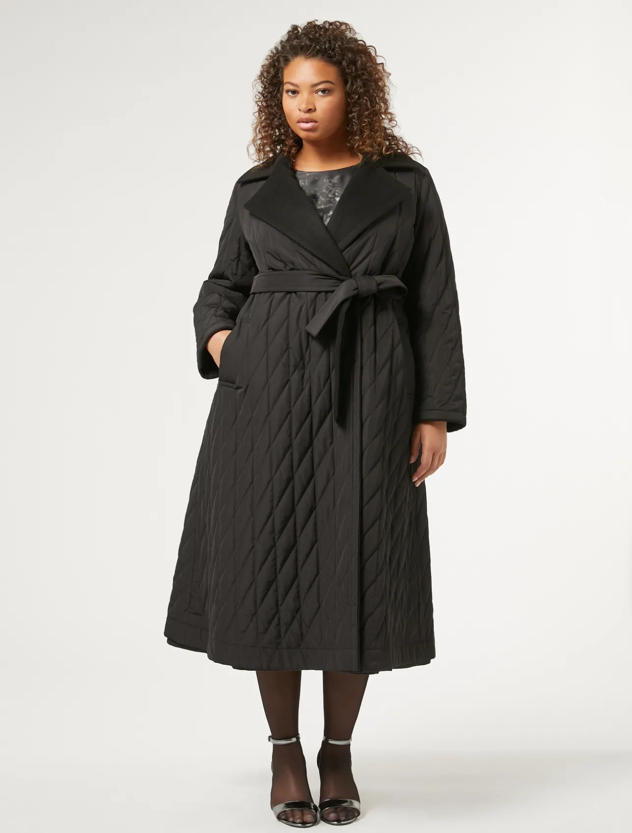 Online Marina Rinaldi Reversible long coat BLACK