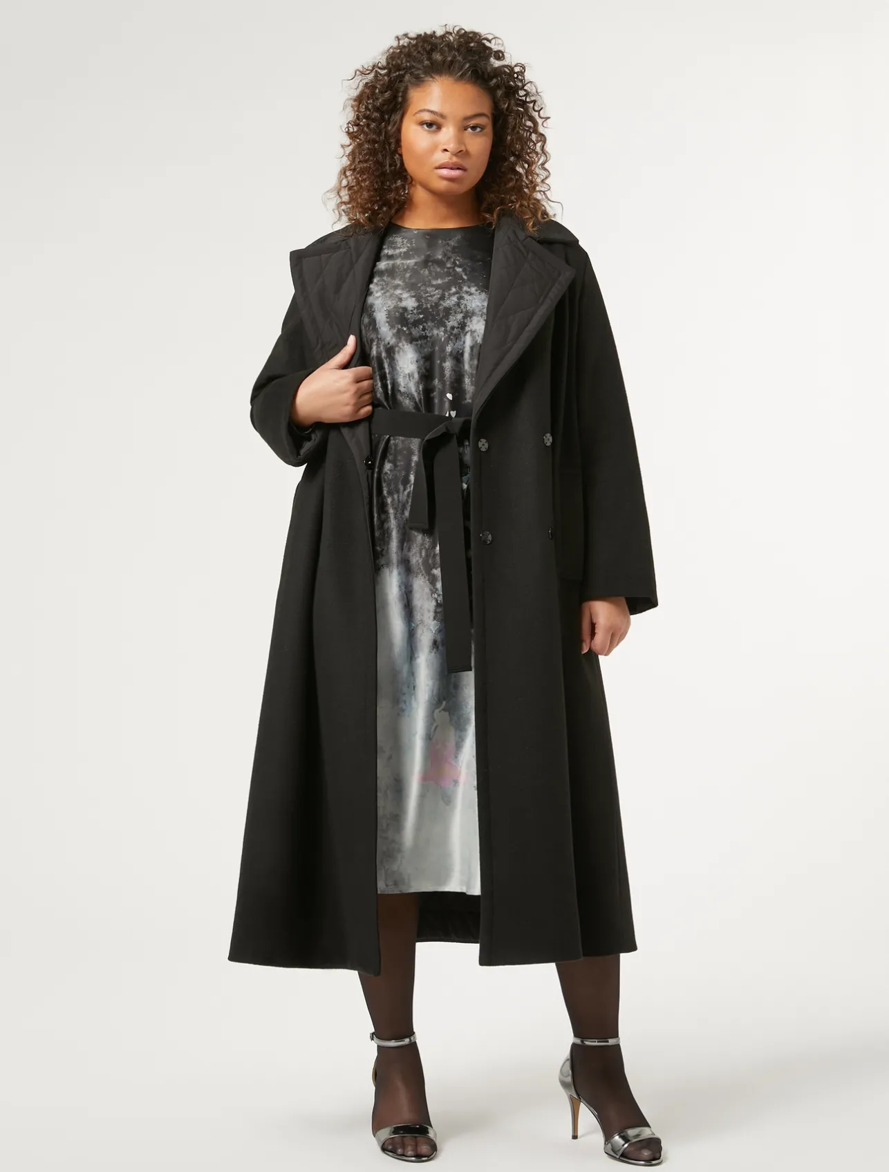 Online Marina Rinaldi Reversible long coat BLACK