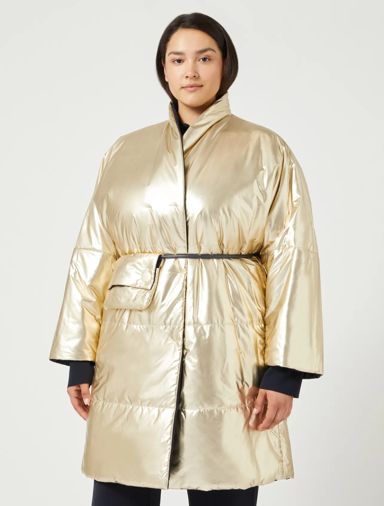 Clearance Marina Rinaldi Reversible padded jacket MIDNIGHTBLUE