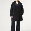 New Marina Rinaldi Reversible sheepskin-effect jacket MIDNIGHTBLUE