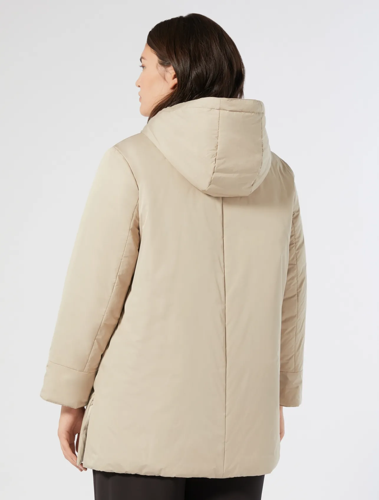 Clearance Marina Rinaldi Reversible water-repellent technical canvas parka BEIGE