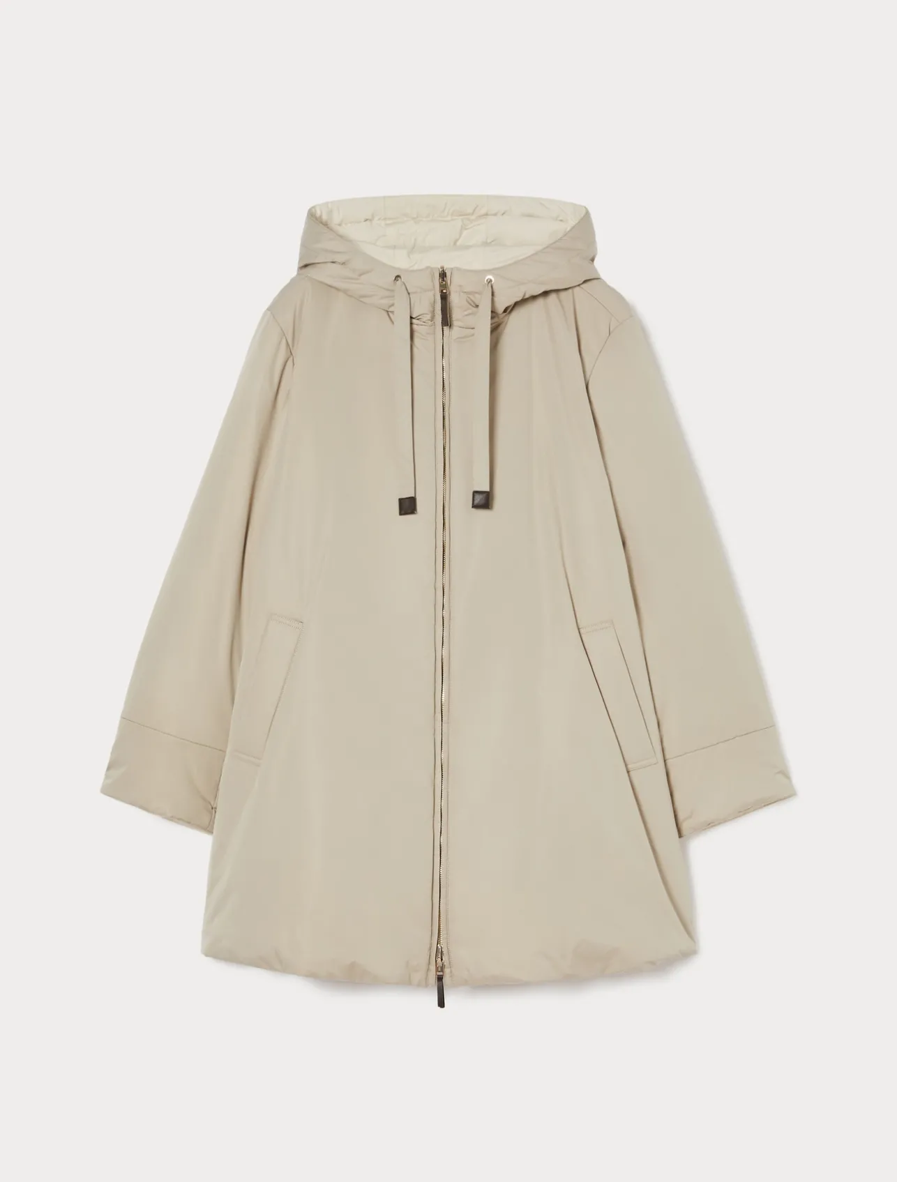Clearance Marina Rinaldi Reversible water-repellent technical canvas parka BEIGE