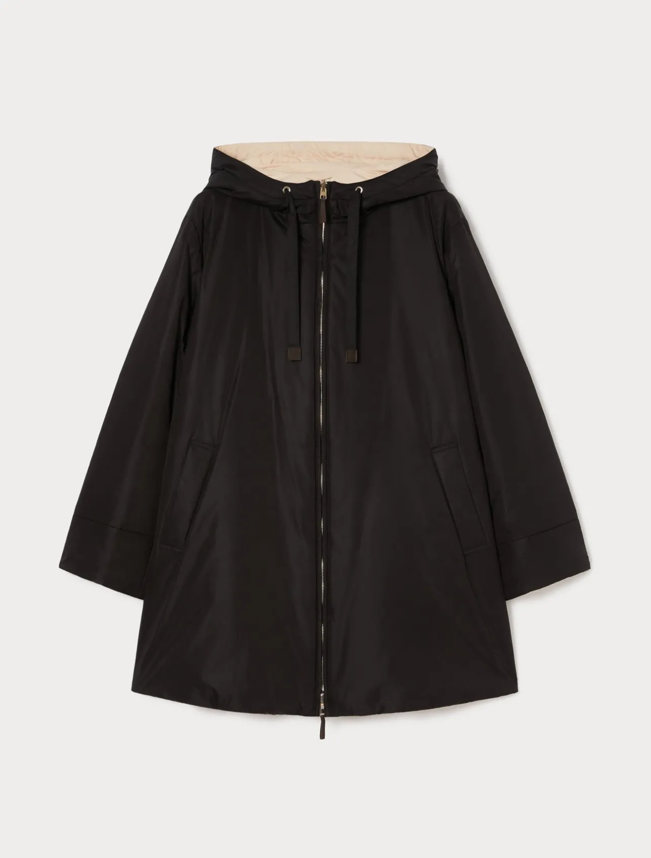 Sale Marina Rinaldi Reversible water-repellent technical canvas parka BLACK