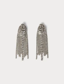 New Marina Rinaldi Rhinestone chandelier earrings SILVER