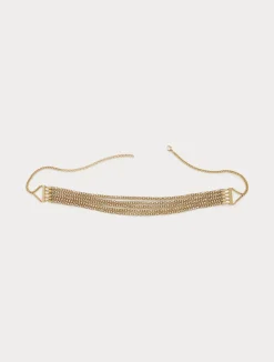 Sale Marina Rinaldi Rhinestone jewel belt BEIGEGOLDEN