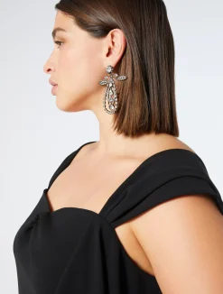 Fashion Marina Rinaldi Rhinestone necklace and earrings SILVER