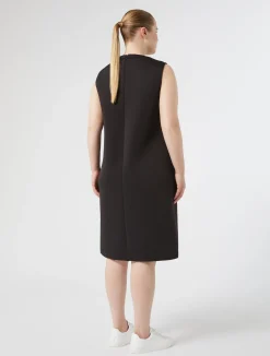 Online Marina Rinaldi Rhinestone scuba dress BLACK