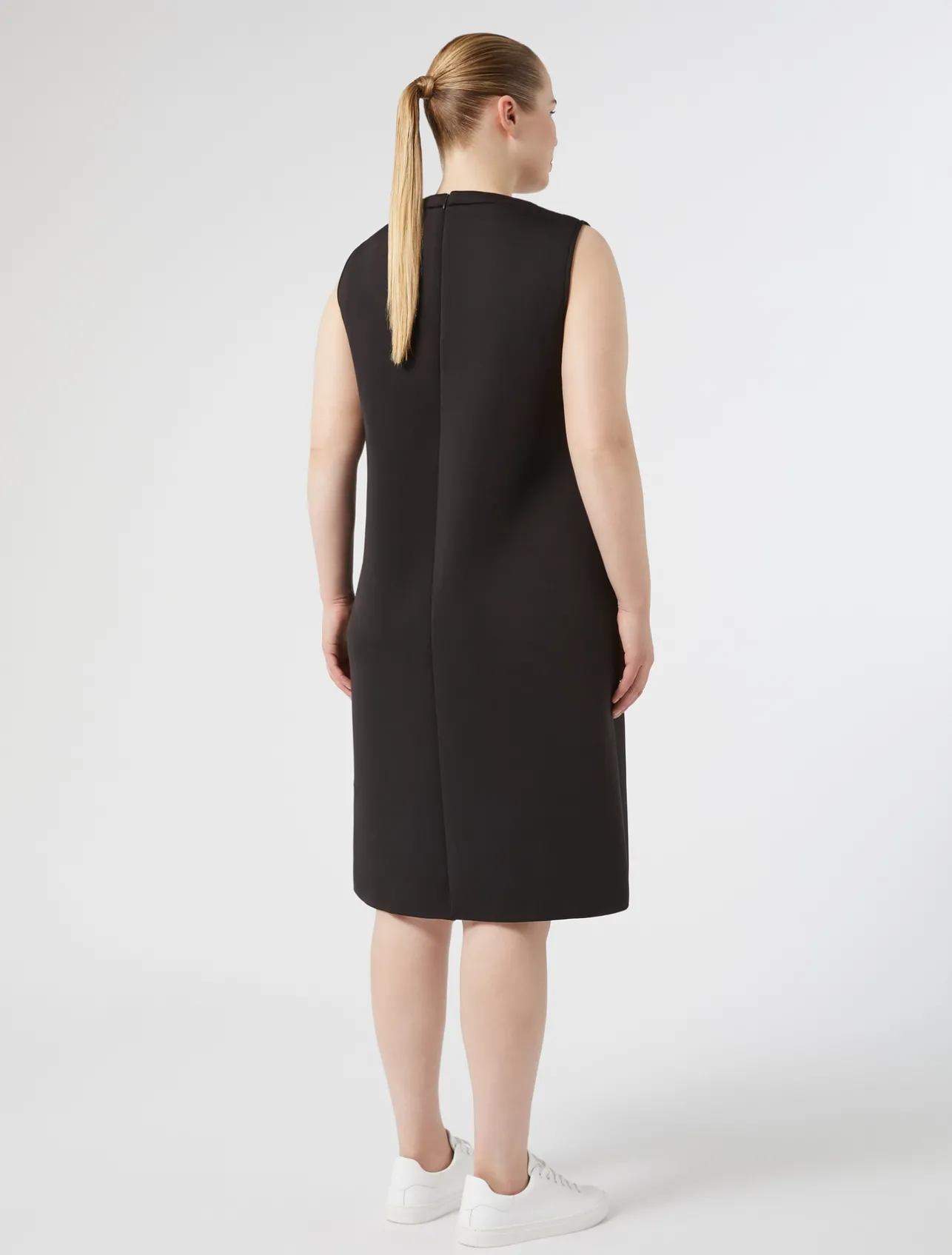 Online Marina Rinaldi Rhinestone scuba dress BLACK