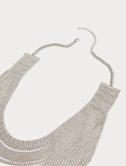 Fashion Marina Rinaldi Rhinestone-adorned multi-strand necklace SILVER