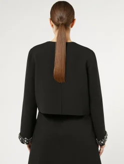 Hot Marina Rinaldi Rhinestoned cady jacket BLACK