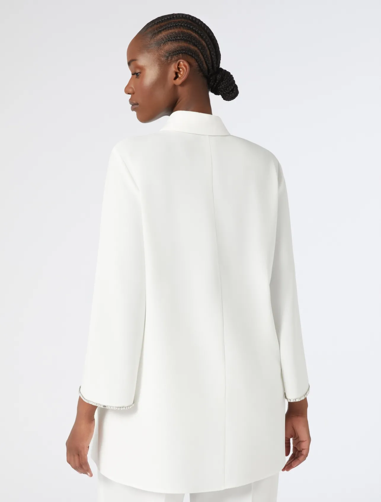 Discount Marina Rinaldi Rhinestoned cady tunic WHITE