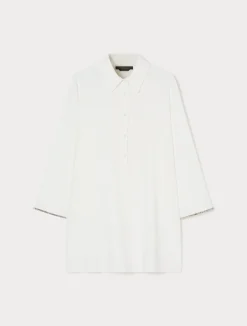 Discount Marina Rinaldi Rhinestoned cady tunic WHITE