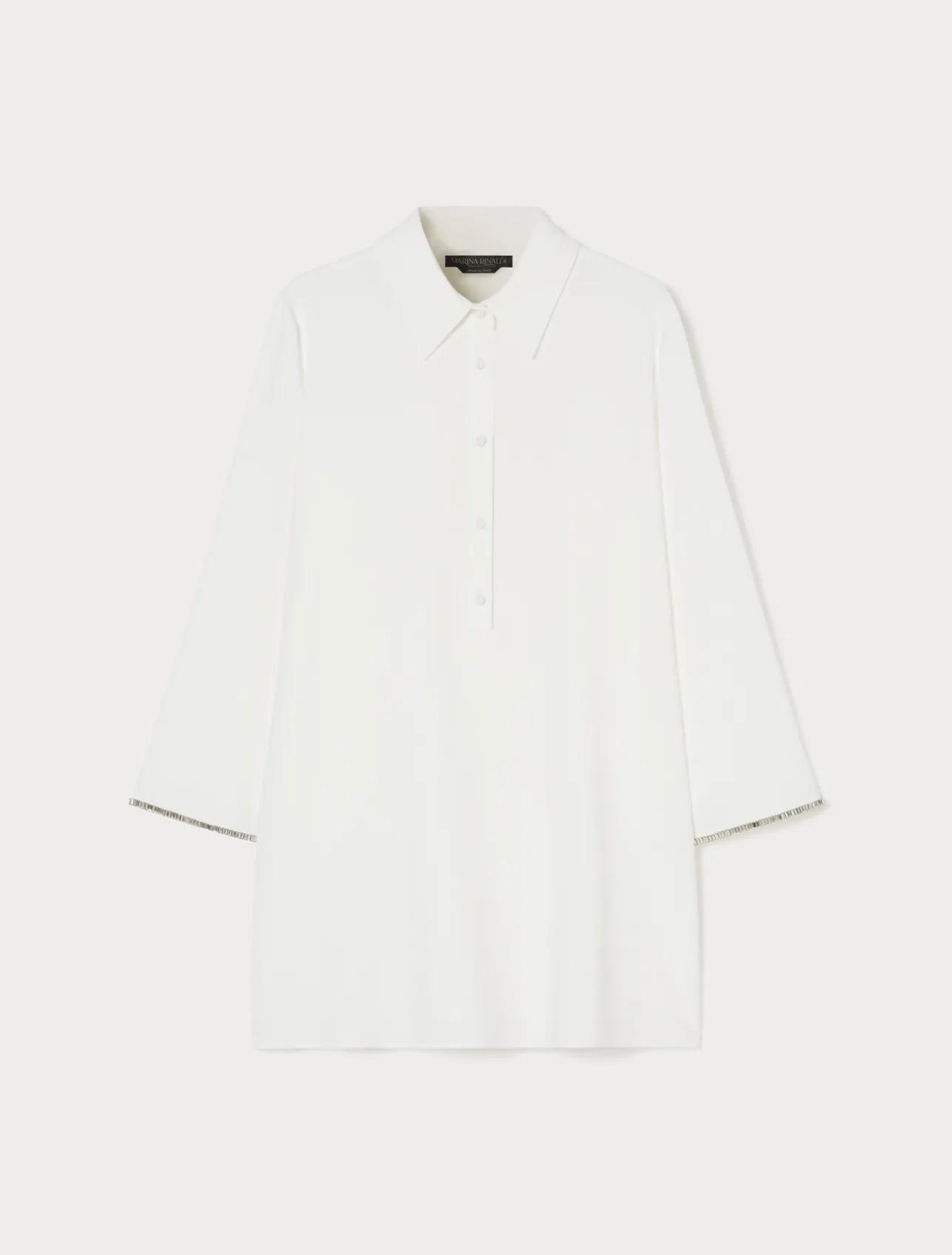 Discount Marina Rinaldi Rhinestoned cady tunic WHITE