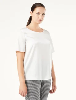 Best Marina Rinaldi Satin blouse WHITE
