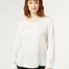 Discount Marina Rinaldi Satin blouse WHITE