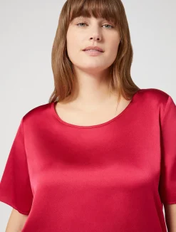 Discount Marina Rinaldi Satin blouse RED
