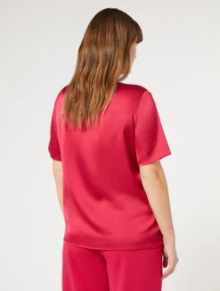 Discount Marina Rinaldi Satin blouse RED