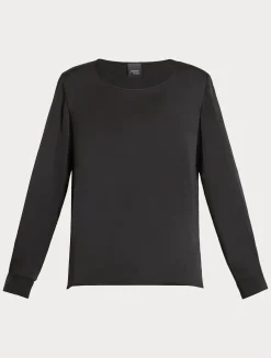 Fashion Marina Rinaldi Satin blouse BLACK