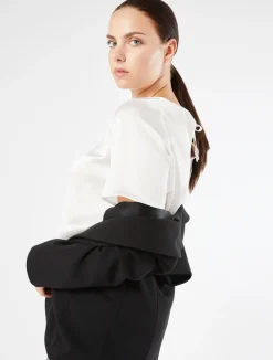 Best Marina Rinaldi Satin blouse WHITE