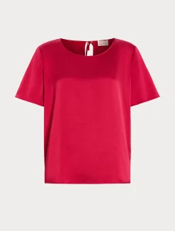 Discount Marina Rinaldi Satin blouse RED