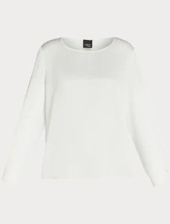 Discount Marina Rinaldi Satin blouse WHITE