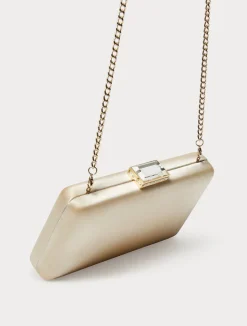 New Marina Rinaldi Satin clutch bag BEIGE