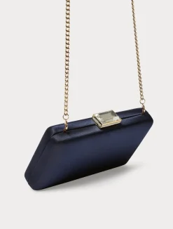 Best Marina Rinaldi Satin clutch bag ULTRAMARINE