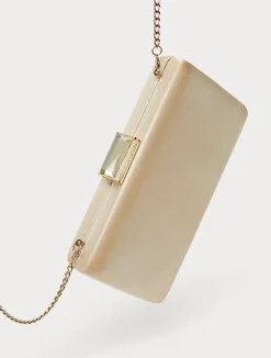 New Marina Rinaldi Satin clutch bag BEIGE