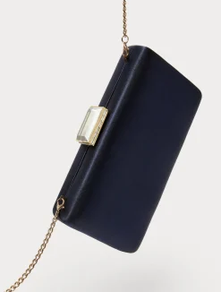 Best Marina Rinaldi Satin clutch bag ULTRAMARINE
