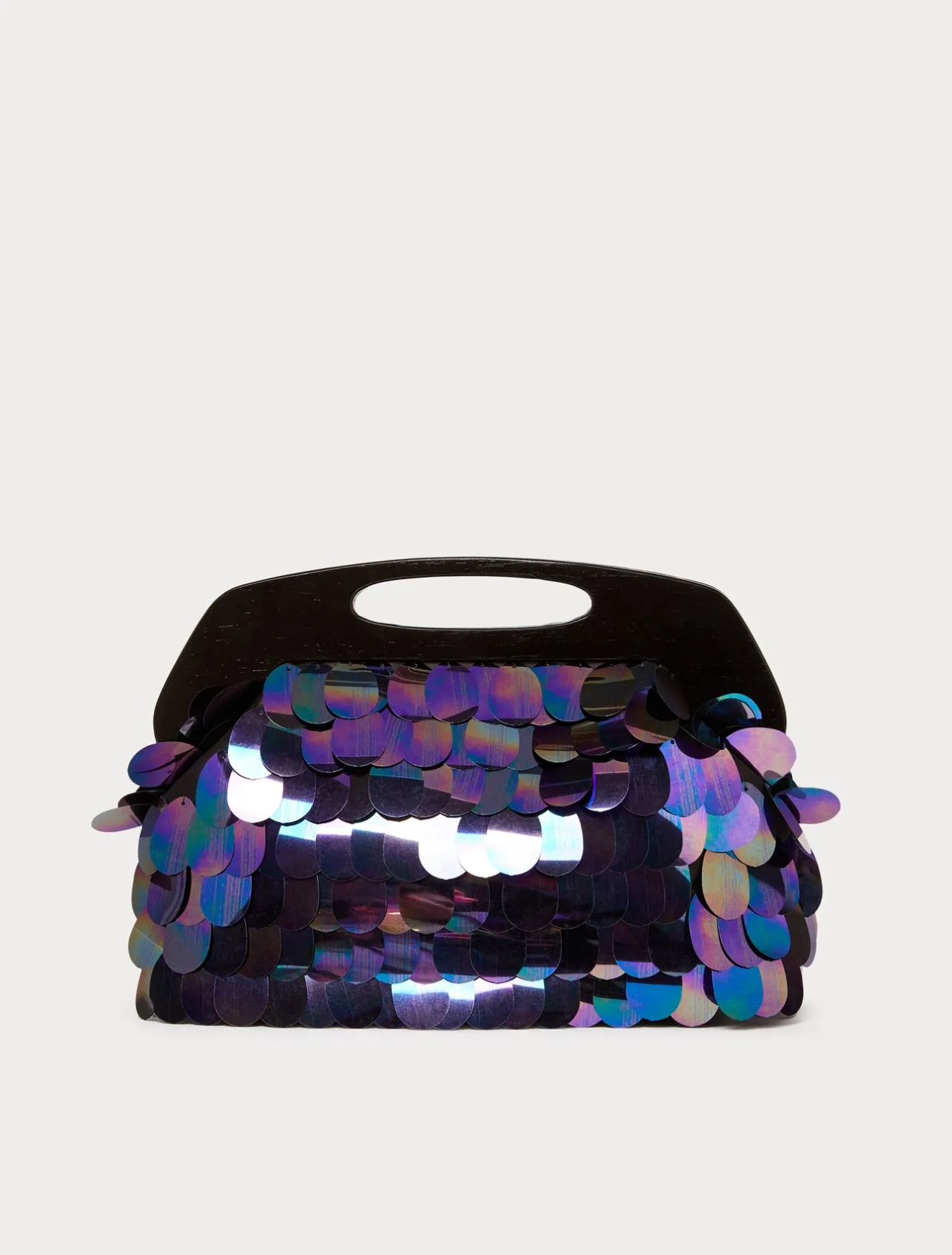 Hot Marina Rinaldi Satin clutch bag with sequins BLACK
