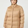Discount Marina Rinaldi Satin down jacket CAMEL