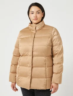 Discount Marina Rinaldi Satin down jacket CAMEL