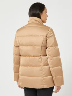 Discount Marina Rinaldi Satin down jacket CAMEL