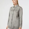 Online Marina Rinaldi Satin shirt MEDIUMGREY