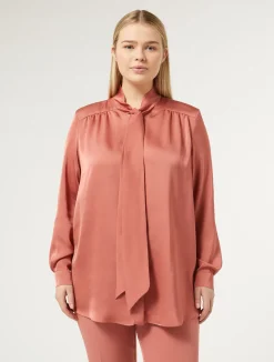 Online Marina Rinaldi Satin shirt TERRACOTTA